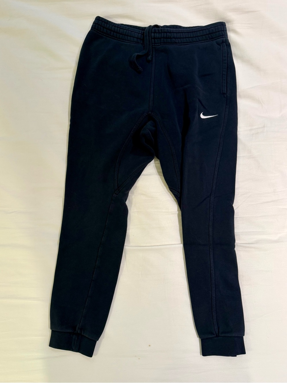 Nike Black Joggers with White Swoosh